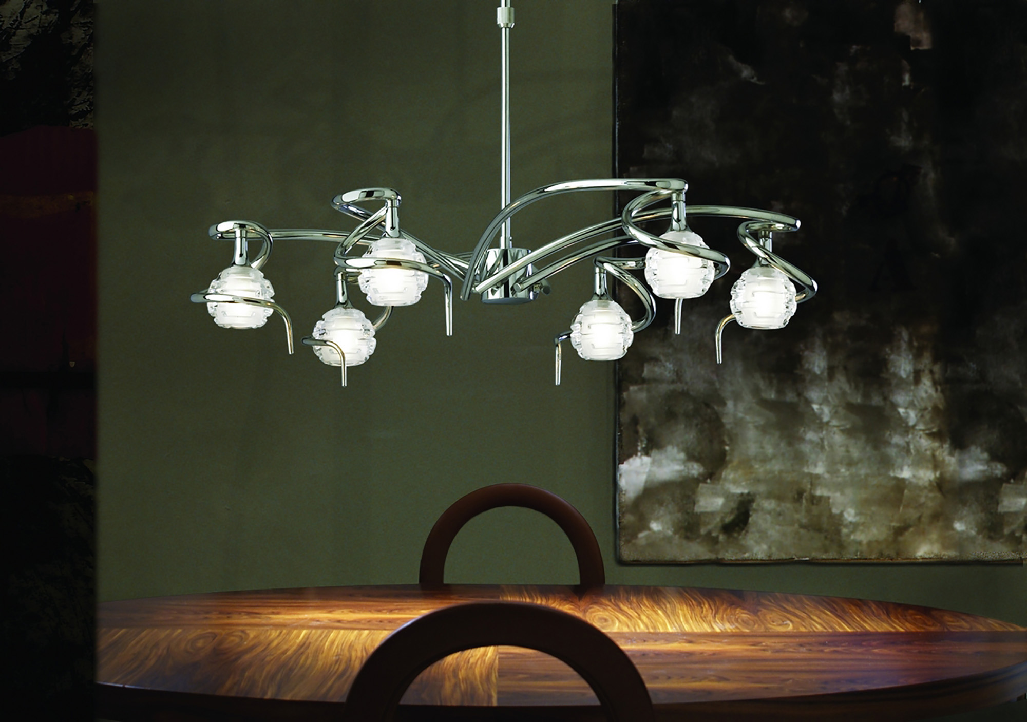 Dali Polished Chrome Ceiling Lights Mantra Modern Ceiling Lights Dali Polished Chrome Ceiling Lights Mantra Modern Ceiling Lights